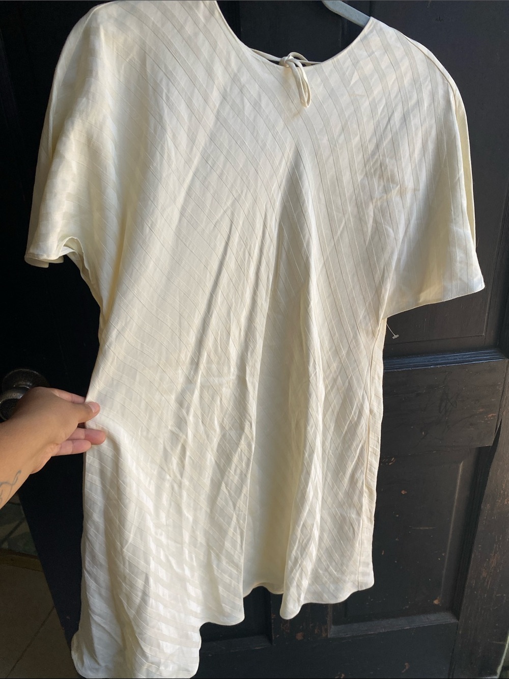Banana Republic Cream Short-Sleeve Men's Shirt